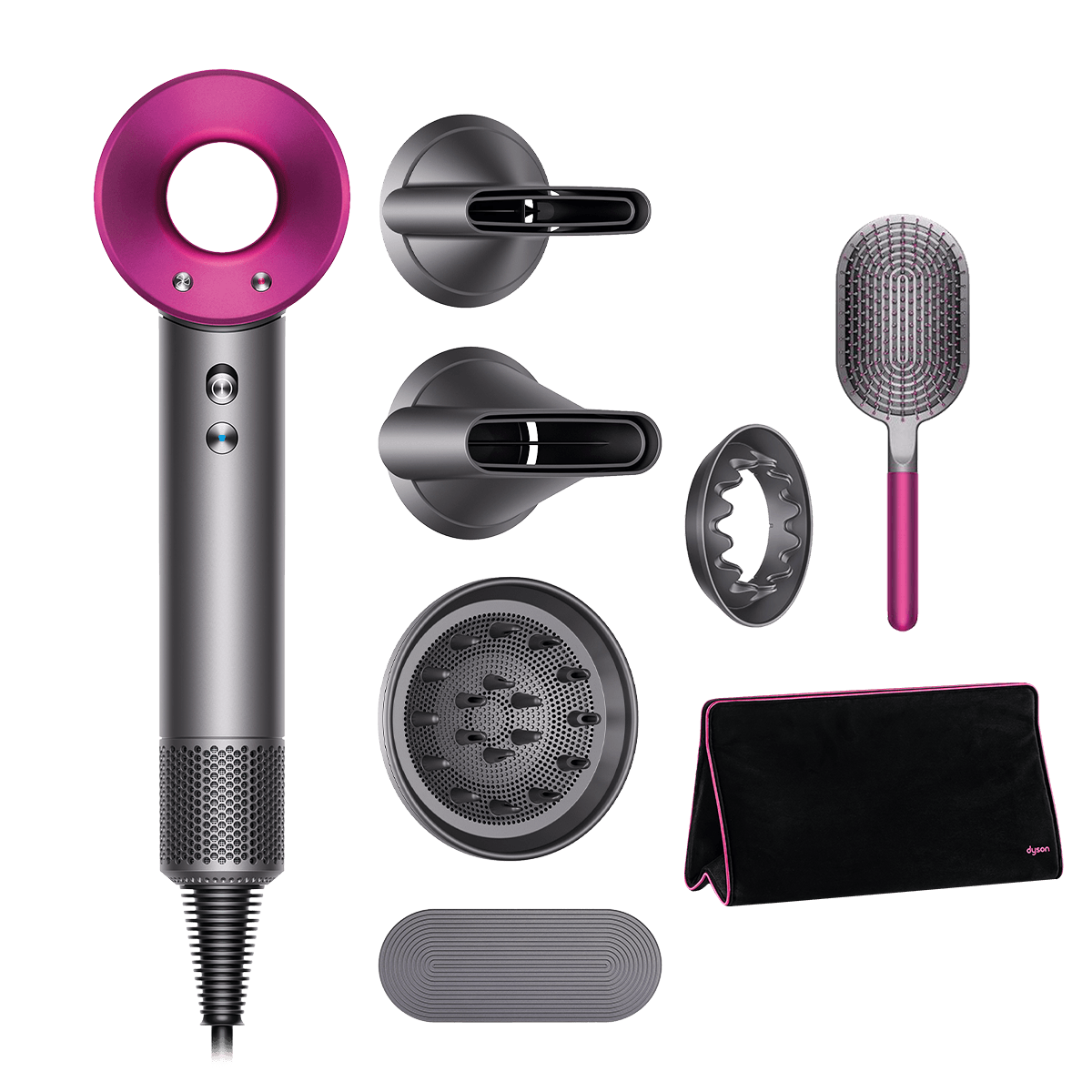 Uscator de par Dyson Supersonic HD03 Fuchsia + Travel Kit Cadou