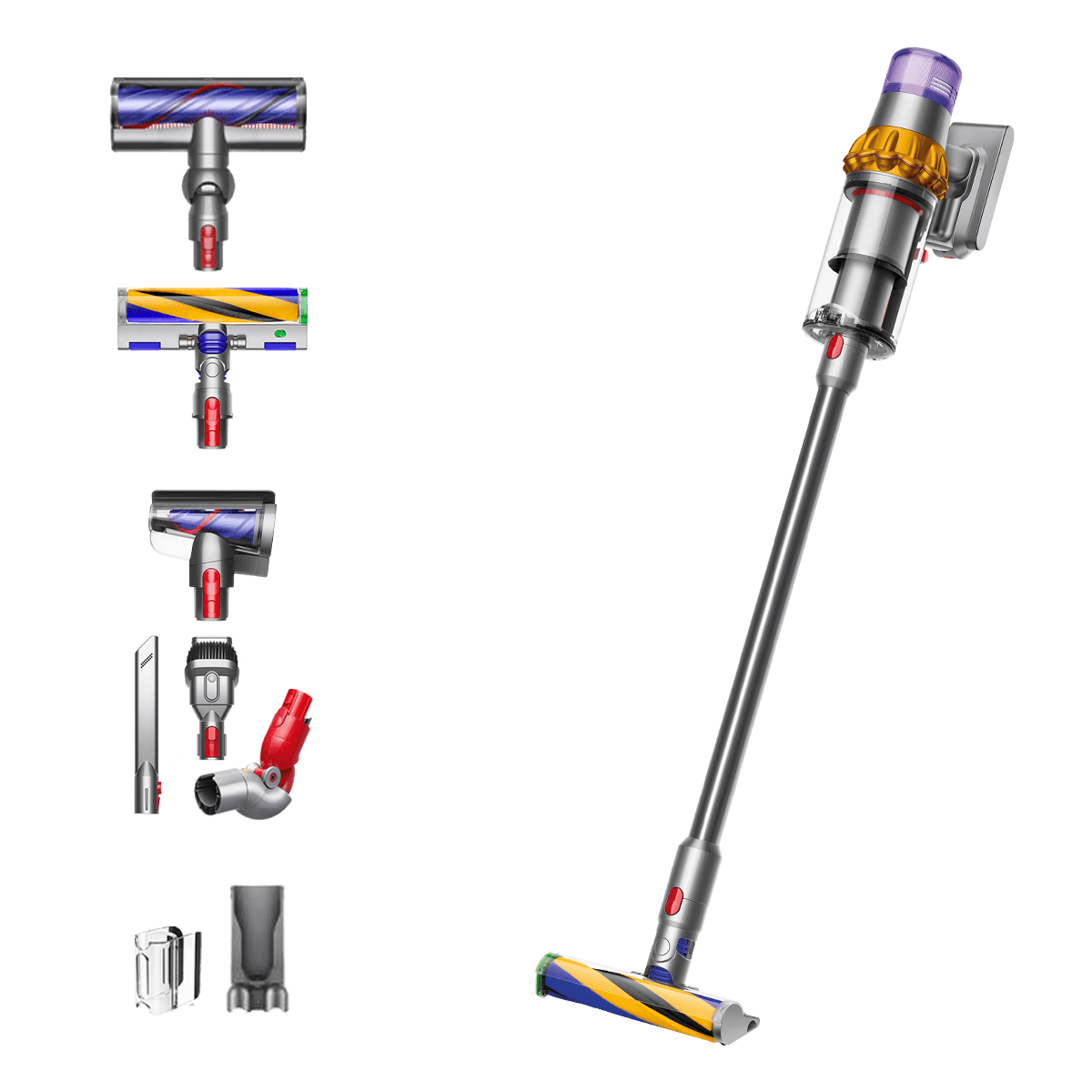 Aspirator Vertical Fara Fir Dyson V15 Detect Absolute Cu Iluminare
