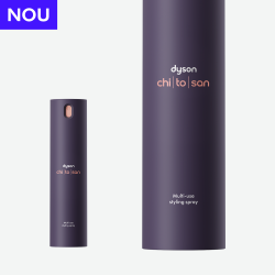 spray de coafare chitosan dyson cu sigla de nou