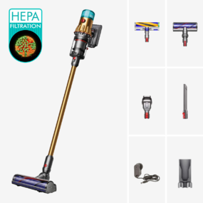  Aspirator vertical fără fir Dyson V12 Slim Detect Absolute cu filtru HEPA, Auriu