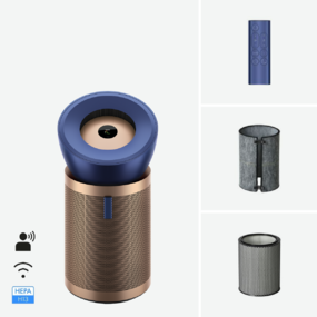  Purificator de aer Dyson Purifier Big+Quiet Formaldehyde BP04, pentru încăperi de până la 100mp, Albastru/Auriu
