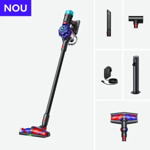 Aspirator vertical fără fir V10 Konical™ + Stație de golire automată (Moulded Vinca/Negru)