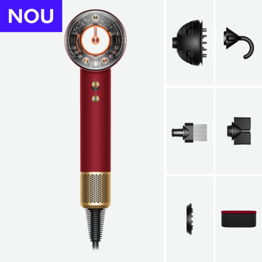 Uscător de păr Dyson Supersonic Nural HD16, Red Velvet-Gold