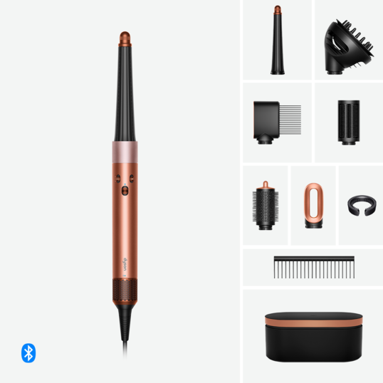 Ondulator multistyler Dyson HS08 Airwrap i.d.™ cu difuzor, Amber silk / Pink champagne