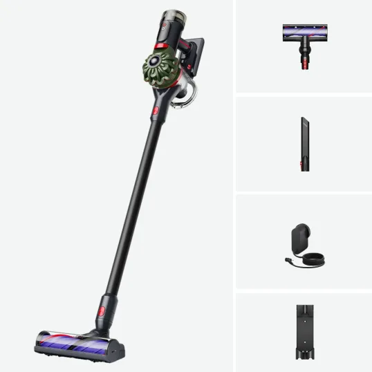 Aspirator vertical fără fir Dyson V8 Cyclone™ 2026, Verde Army/Negru
