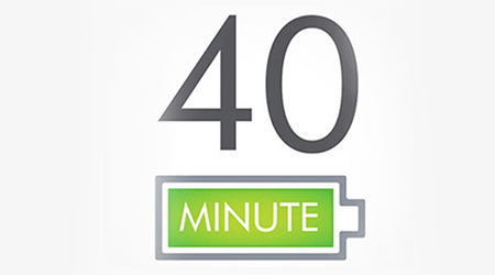 40 minute de autonomie fără fir