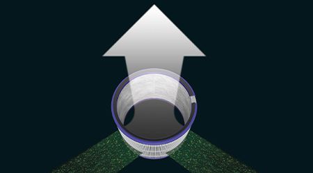 Filtru HEPA Glass 360° și carbon activ