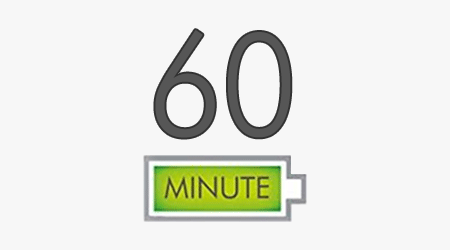 Până 60 minute de autonomie