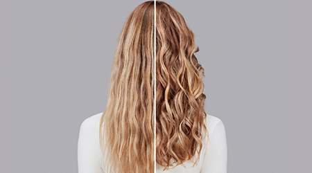 Păr ondulat, după coafare