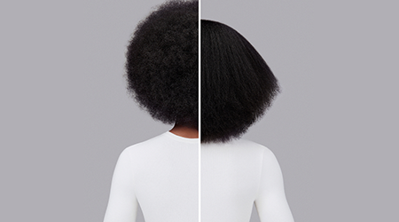 Păr creț, după coafare